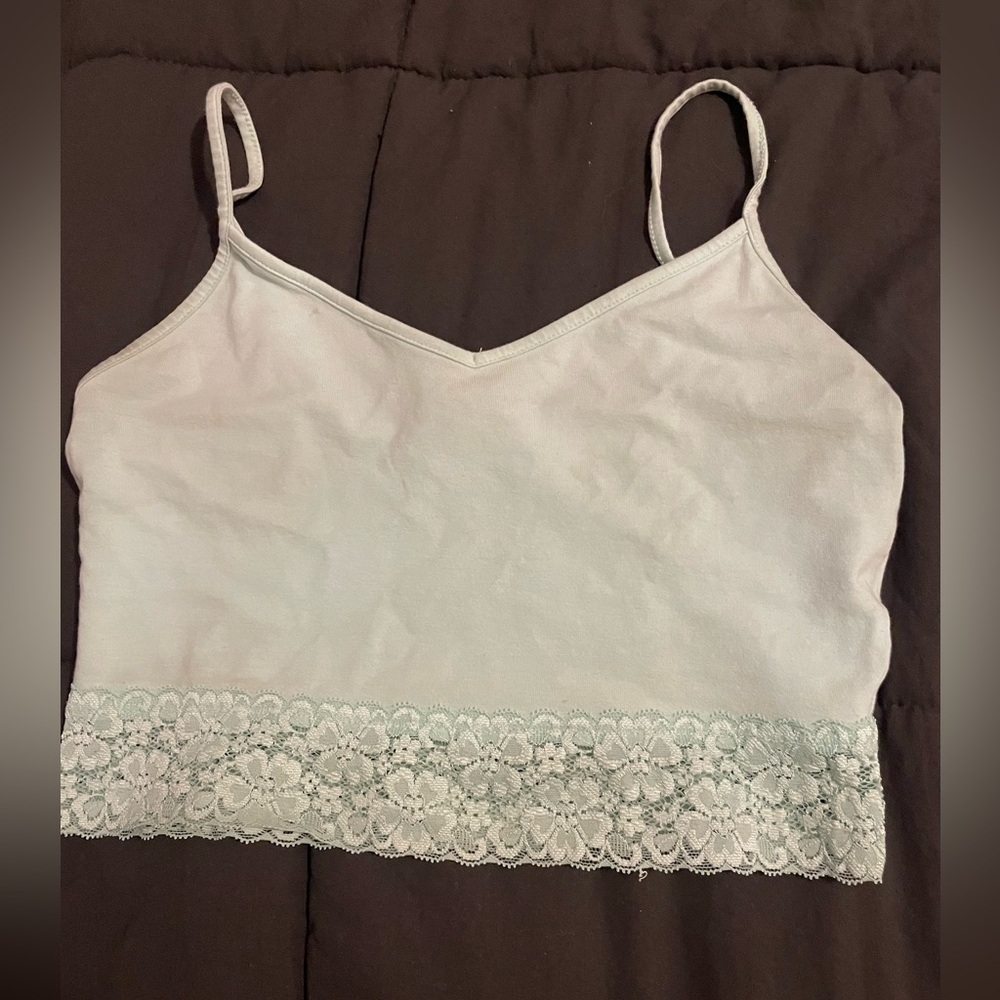 Light blue/ seafoam green top